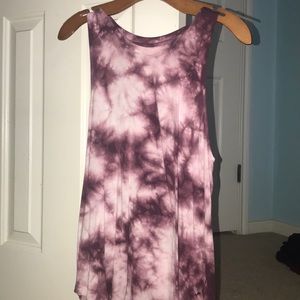 Maroon tie-dye tank